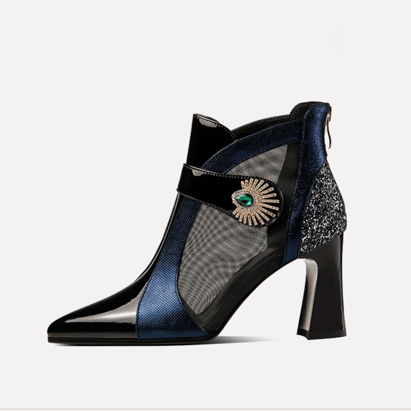 British Style Sandals Leather Boots women