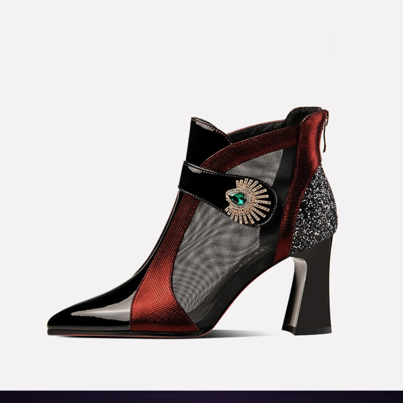British Style Sandals Leather Boots women