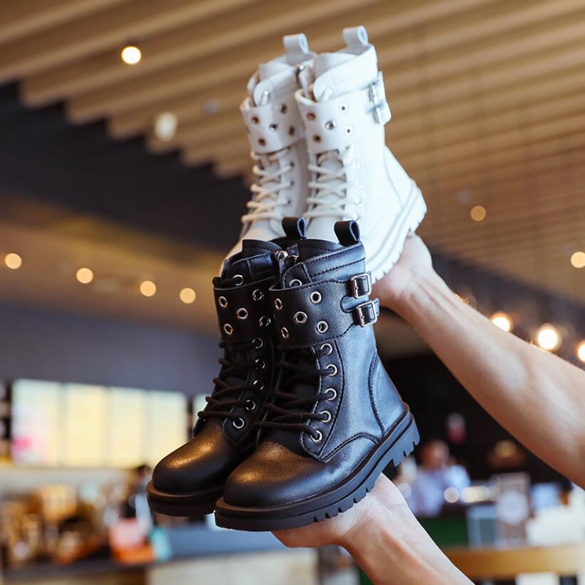 2022 Autumn Winter Leather Children Shoes Boys Girls Boots Fashion Soft Baby Short Boots Comfortable Anti-slip Kids Boots