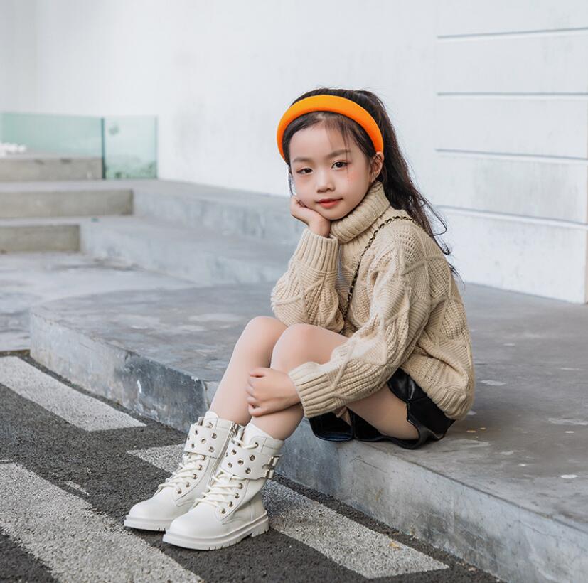 2022 Autumn Winter Leather Children Shoes Boys Girls Boots Fashion Soft Baby Short Boots Comfortable Anti-slip Kids Boots