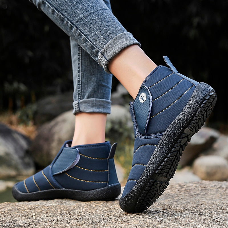 Men Boots Non-slip Rubber Winter Shoes For Men Snow Boots Waterproof Winter Footwear Size 47 Slip On Unisex Ankle Winter Boots