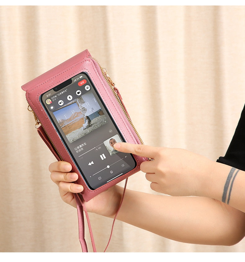 Bag 2023 Touch Screen Cell Phone Purse Wallets Soft Leather Strap Handbag Female Crossbody Shoulder Bags of Women