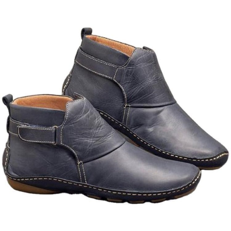 Fashion Women Boots Flats Waterproof Ankle Boots Ladies Comfortable Shoes Winter No Slip Booties Female Casual Shoes Woman
