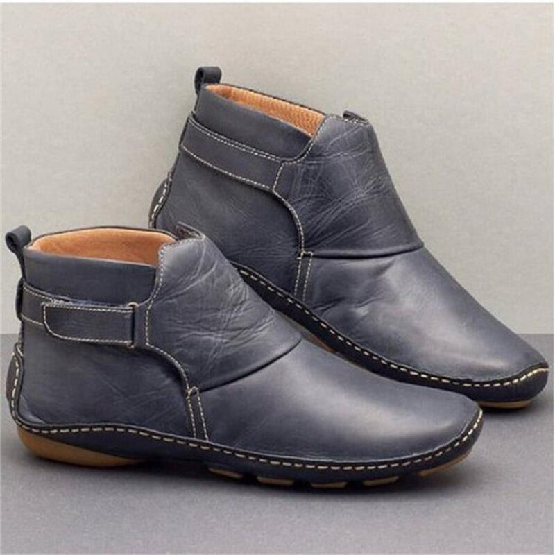Fashion Women Boots Flats Waterproof Ankle Boots Ladies Comfortable Shoes Winter No Slip Booties Female Casual Shoes Woman