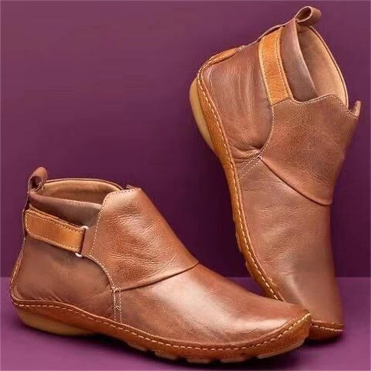 Fashion Women Boots Flats Waterproof Ankle Boots Ladies Comfortable Shoes Winter No Slip Booties Female Casual Shoes Woman