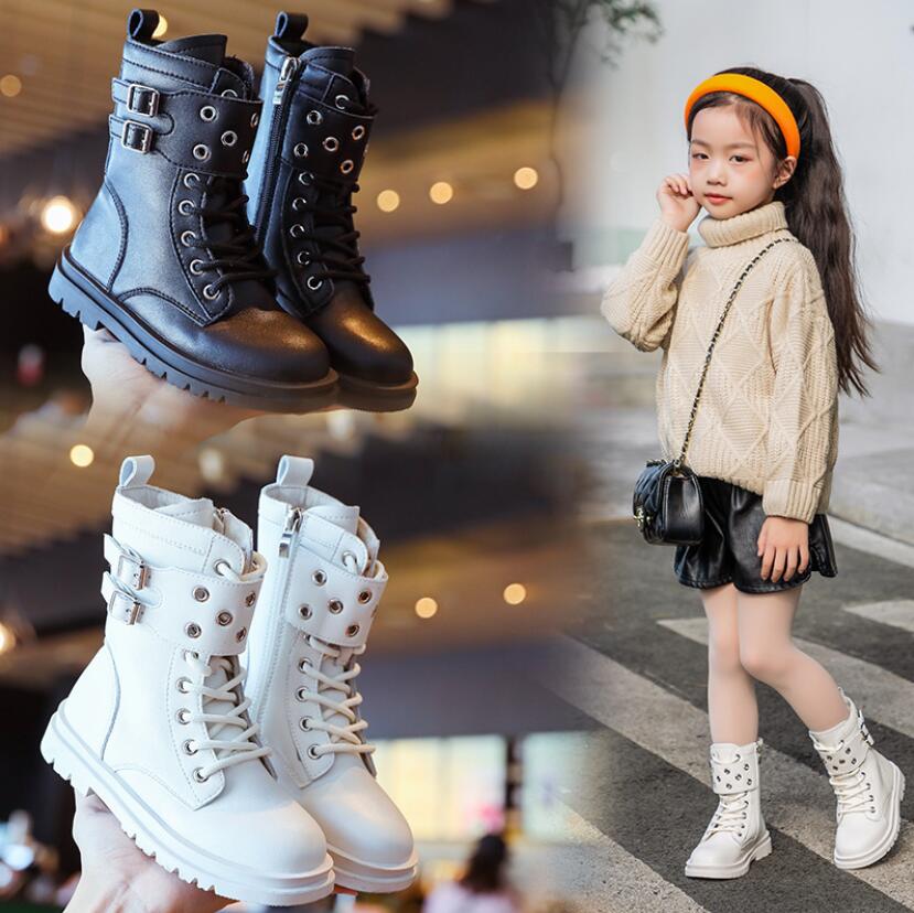 2022 Autumn Winter Leather Children Shoes Boys Girls Boots Fashion Soft Baby Short Boots Comfortable Anti-slip Kids Boots